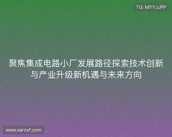 聚焦集成电路小厂发展路径探索技术创新与产业升级新机遇与未来方向 聚焦集成电路小厂发展路径探索技术创新与产业升级新机遇与未来方向